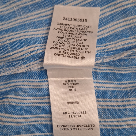 NWOT SEED HERITAGE  Striped Blue Midi Dress - Picture 8 of 8